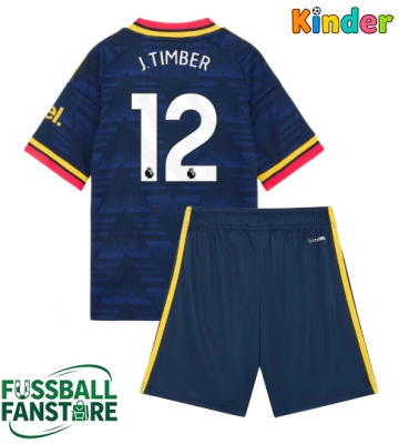 Arsenal Jurrien Timber #12 Replik Auswärtstrikot Kinder 2026-27 Kurzarm (+ Kurze Hosen)